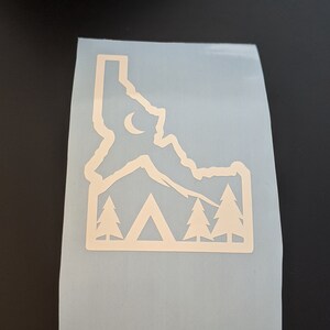 Idaho Outdoors Camping Vinyl Decal Transfer Sticker