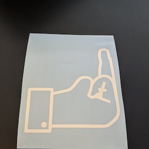 Middle Finger Like Vinyl Decal Transfer Sticker