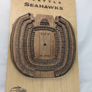 Seattle inspired Football stadium/Seahawks inspired /football/3D model/Christmas gift/gift