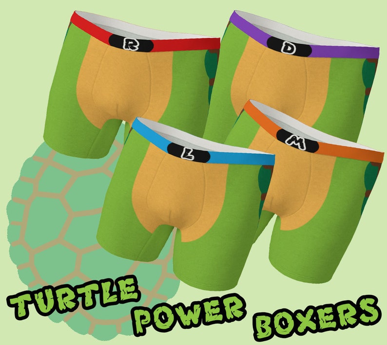 Tortoise Shell Boxer Turtle Power - Men's Boxer Briefs - Etsy