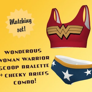 Wonderous Woman Warrior - women&#39;s underwear panties & bralette bra lingerie