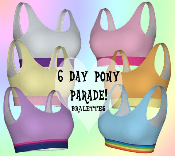 6 Day Pony Parade Women's Bralette Bras Lingerie 