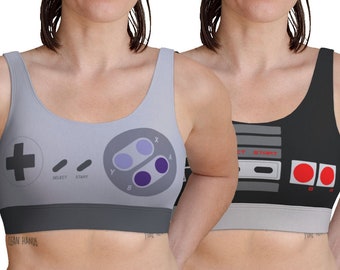 Retro Game Controllers - women's bralette bra lingerie