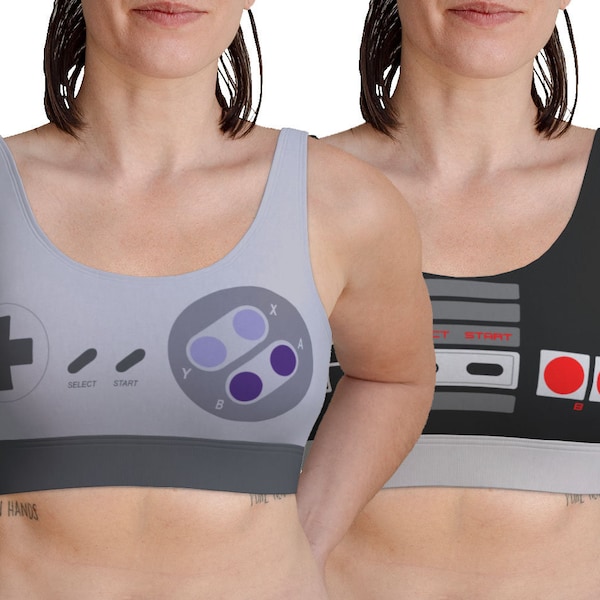 Retro Game Controllers - women's bralette bra lingerie