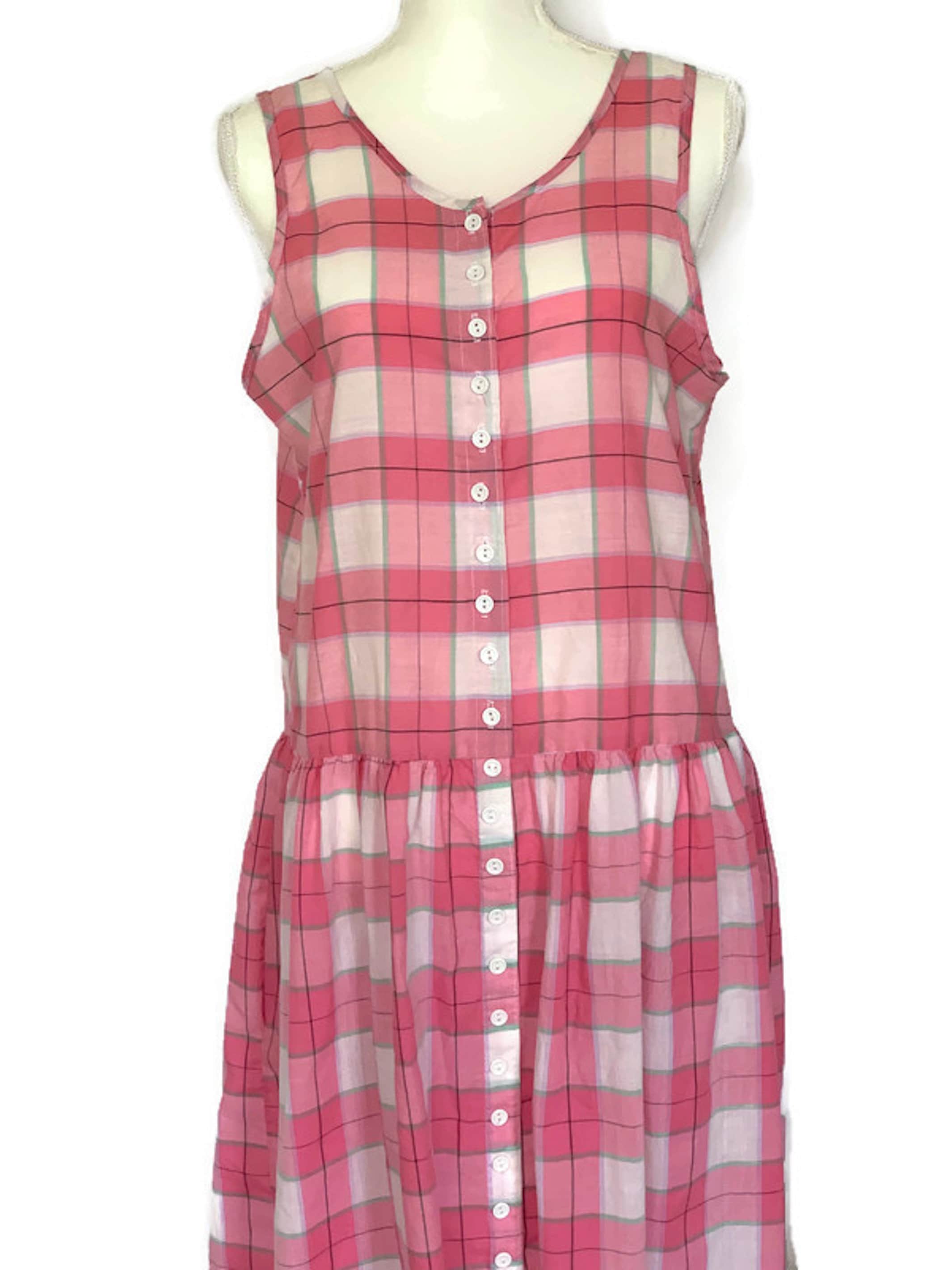 strapless open back dress Girls' Red Gingham Dress main image 1