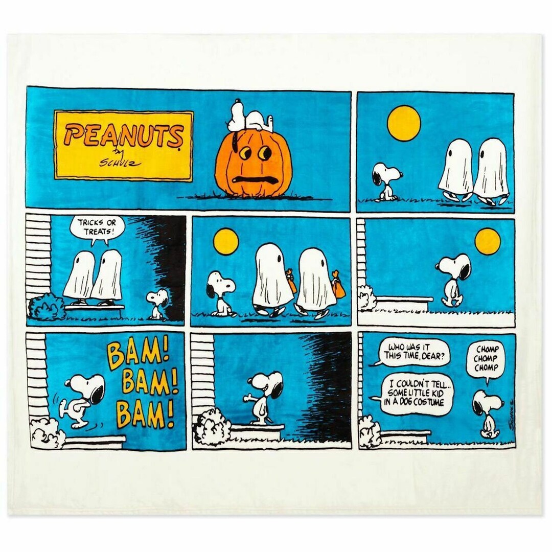 Snoopy Peanuts Halloween Hallmark Soft Fleece Blanket Throw Etsy