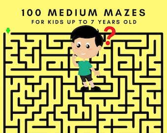 100 Easy Mazes for Kids up to 5 Years Old, Printable Labyrinth Pages, Printable Maze Pages for ...