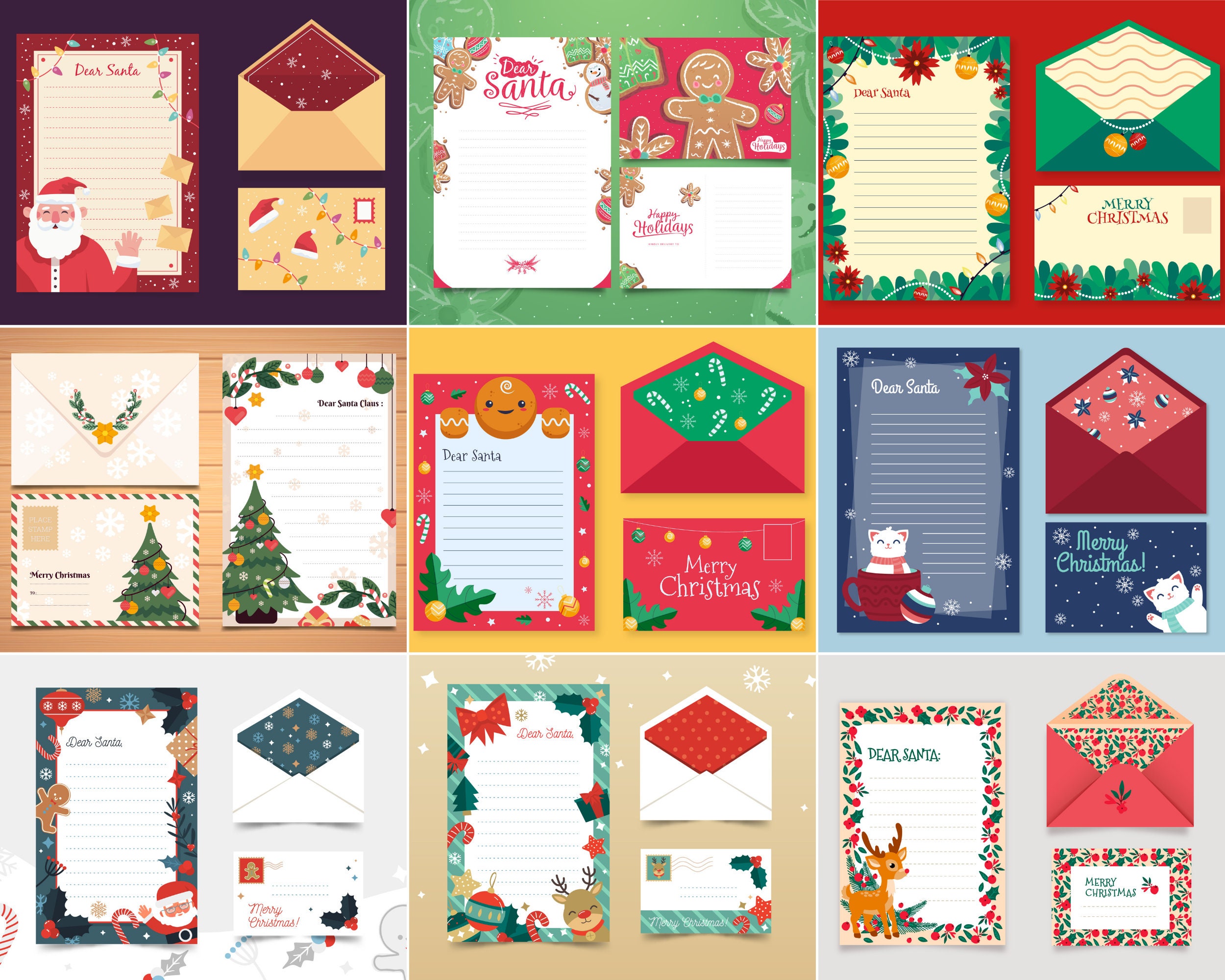 Dear Santa Christmas Letters for Kids 25 Different Letters | Etsy