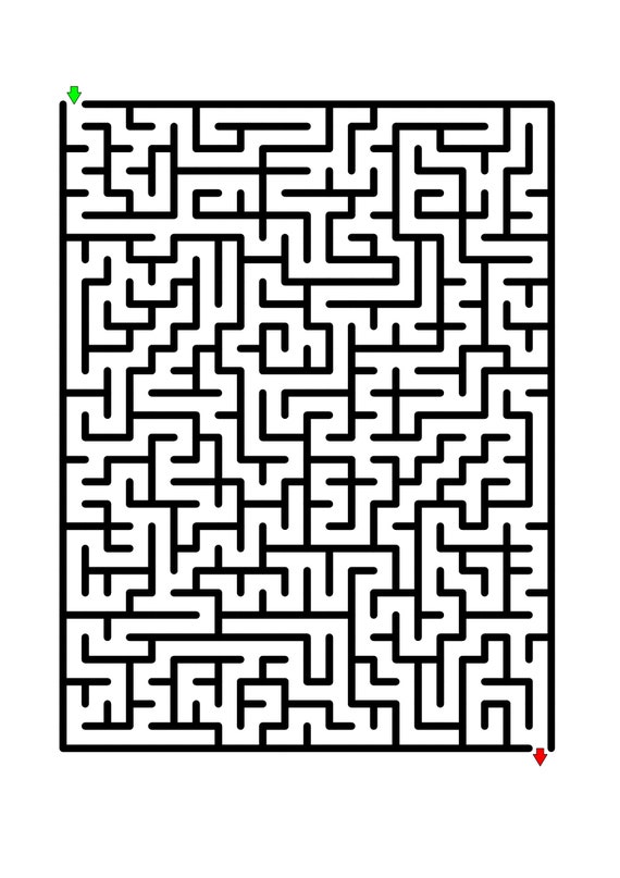 100 Medium Difficulty Mazes for Kids up to 7 Years Old, Printable