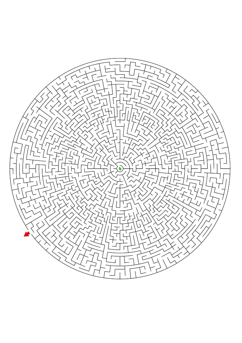 100 Tough Mazes for Kids up to 13 Years Old, Printable Labyrinth Pages ...