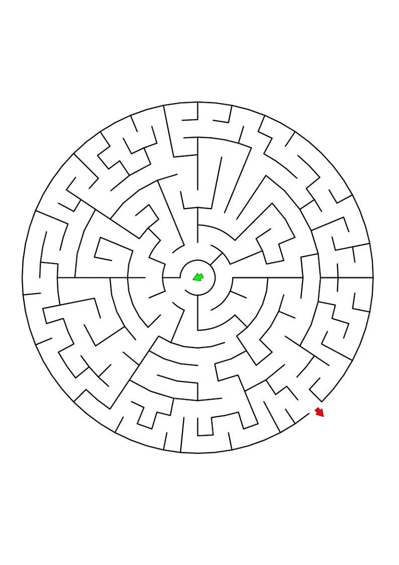 100 Easy Mazes for Kids up to 5 Years Old Printable Labyrinth Etsy