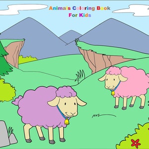 Animals Coloring Book for Kids, Coloring Pages for Kids, Printable Coloring Pages, PDF, [Instant Download]