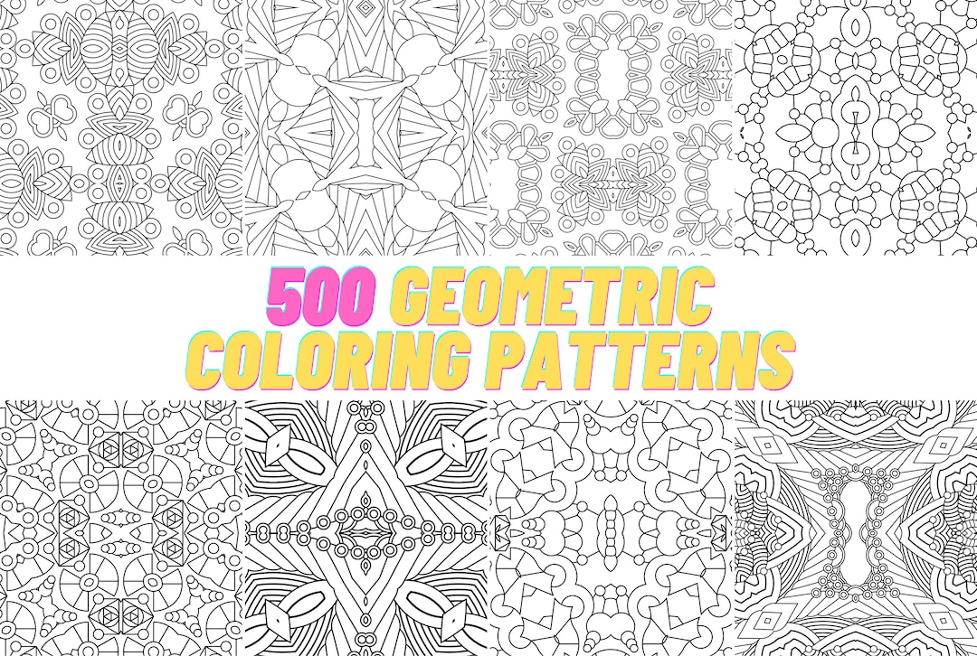 500 Patterns Coloring Pages | Printable Patterns Adult & Kids Coloring ...