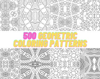 Kleurplaten 500 geometrische patronen | Ontspannende ontwerpen (pdf-download)