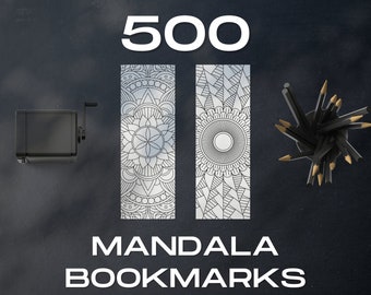 500 Marcadores Mandala para colorear / Patrones para colorear imprimibles para adultos y niños / Relajación / Colección Mindfulness / DESCARGA INSTANTE PDF