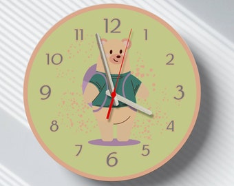 Kids Room Wall Clock Nursery Wall Clock Kids Room Handmade Nursery Decoration Wooden Kids Wall Clock 35cm 14inch Kids Room Wall Clock Nursery Wall Clock Kids Room Handmade Nursery Decoration Wooden Kids Wall Clock 35cm 14inch