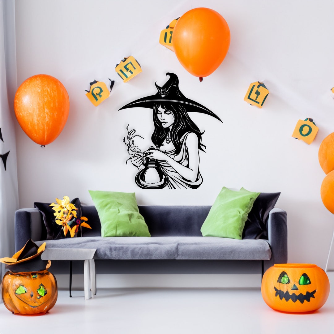 Halloween Witch Metal Wall Decor for Home Witch Metal Decor - Etsy