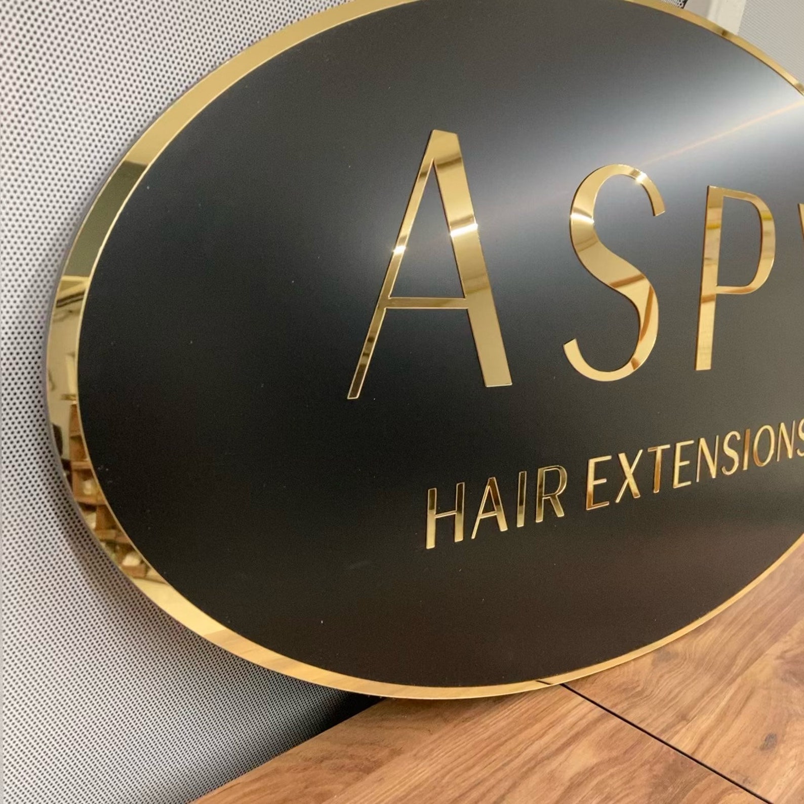 Mirror Logo Sign Acrylic Custom Logo Decoration Office Door Etsy