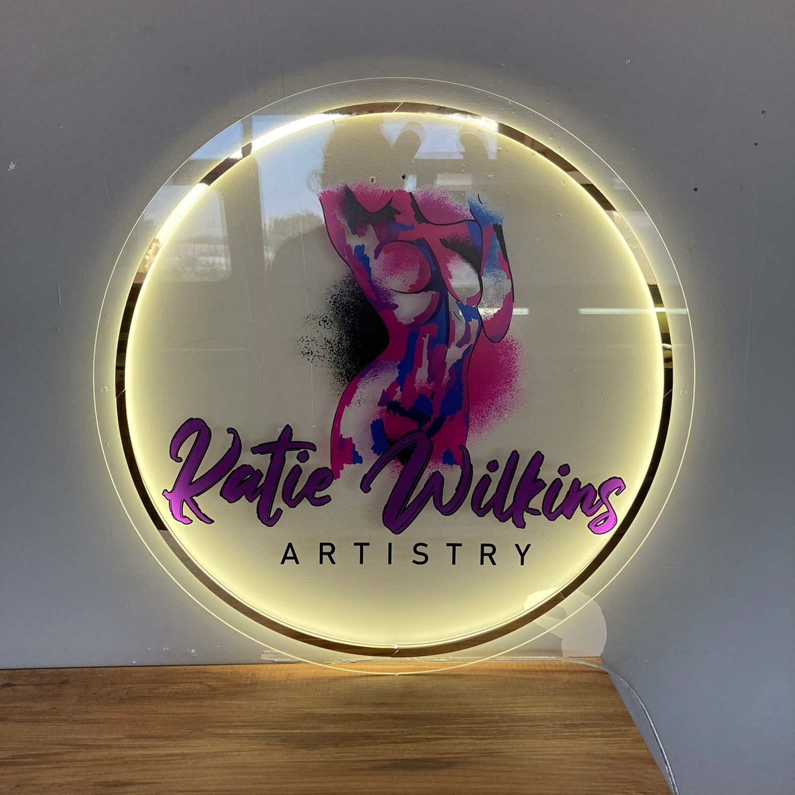 Colorful Business Neon Lights Logo Sign Acrylic Custom Logo Etsy