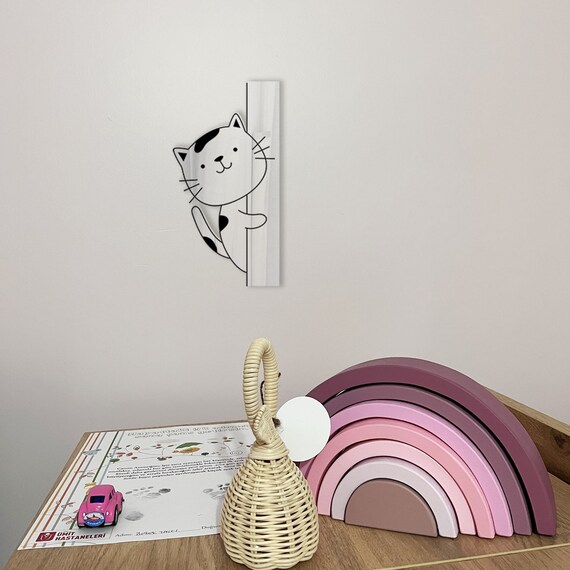 Acrylic Mirror Cute Cat Wall Decor Mirror for Baby Room Etsy