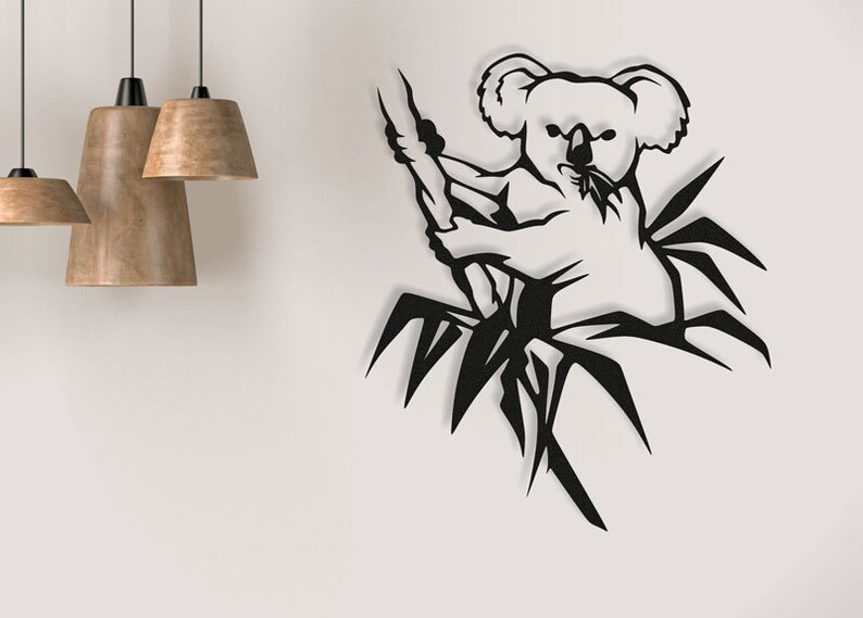 Koala Metal Wall Art Metal Wall Decor Metal Wall Art Wall Etsy