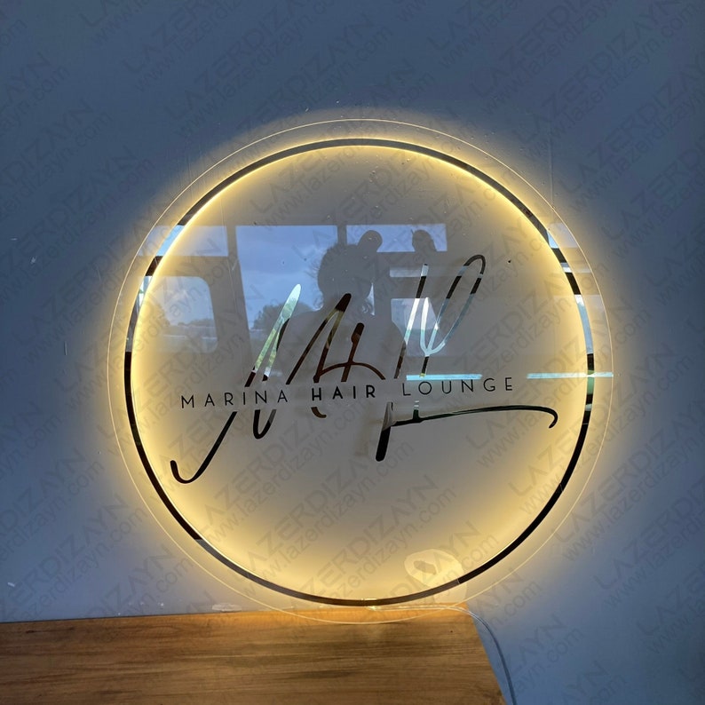 Customizable Round Neon Sign for Business or Office Decoration - Etsy