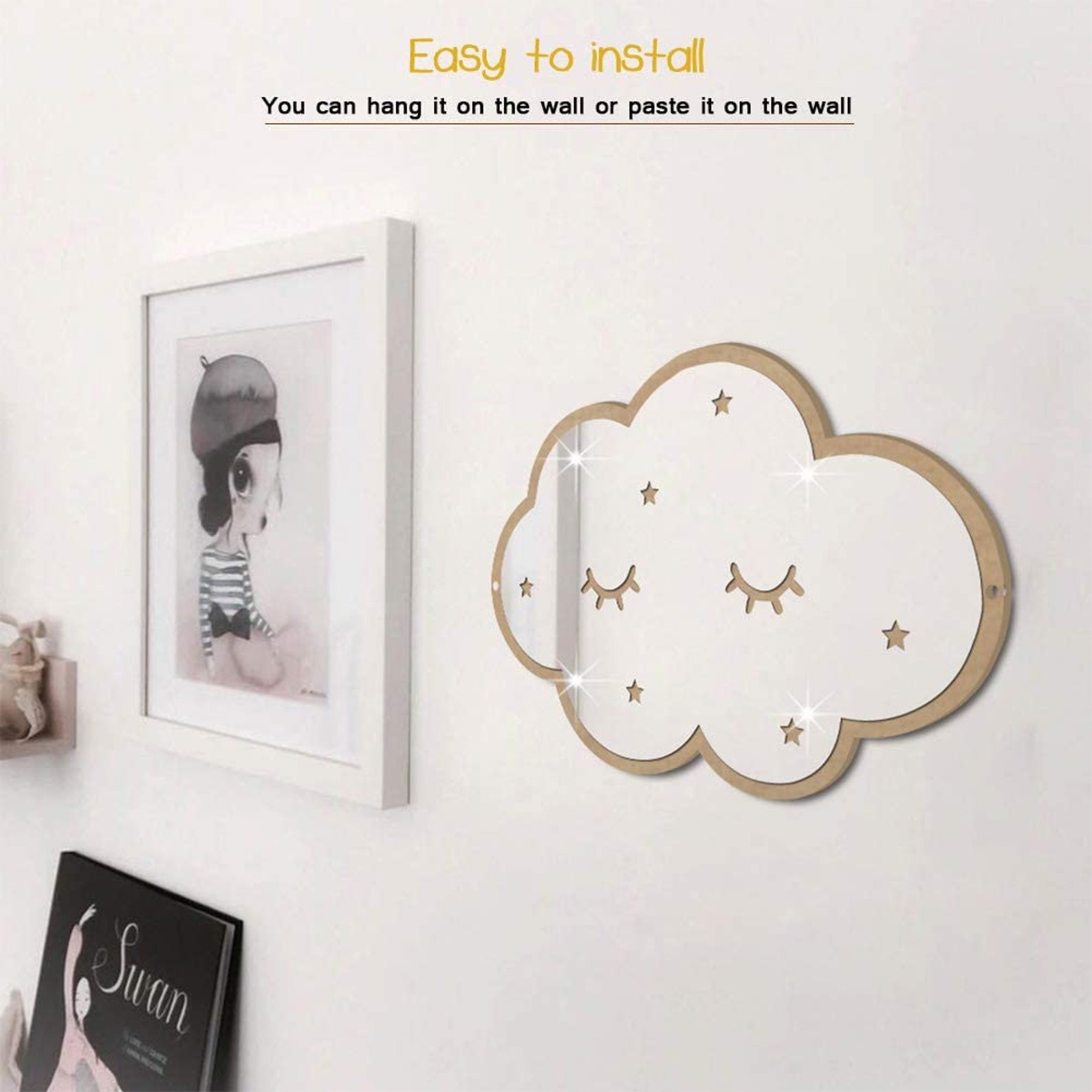 Acrylic Cloud Mirror Wall Decor for Baby Room Bedroom Mirror Etsy