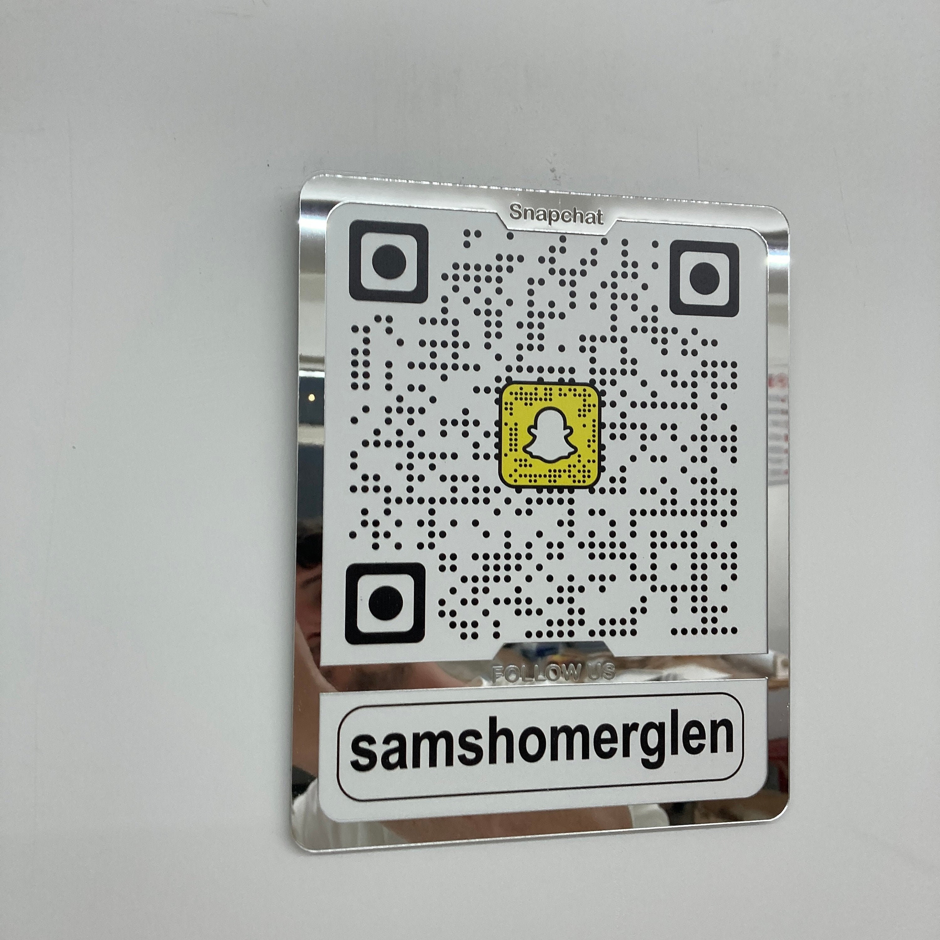 Desole Nous Navons Pas Trouve Snapchat Business Social Media Snapchat QR Code Mirror Sign Acrylic - Etsy France