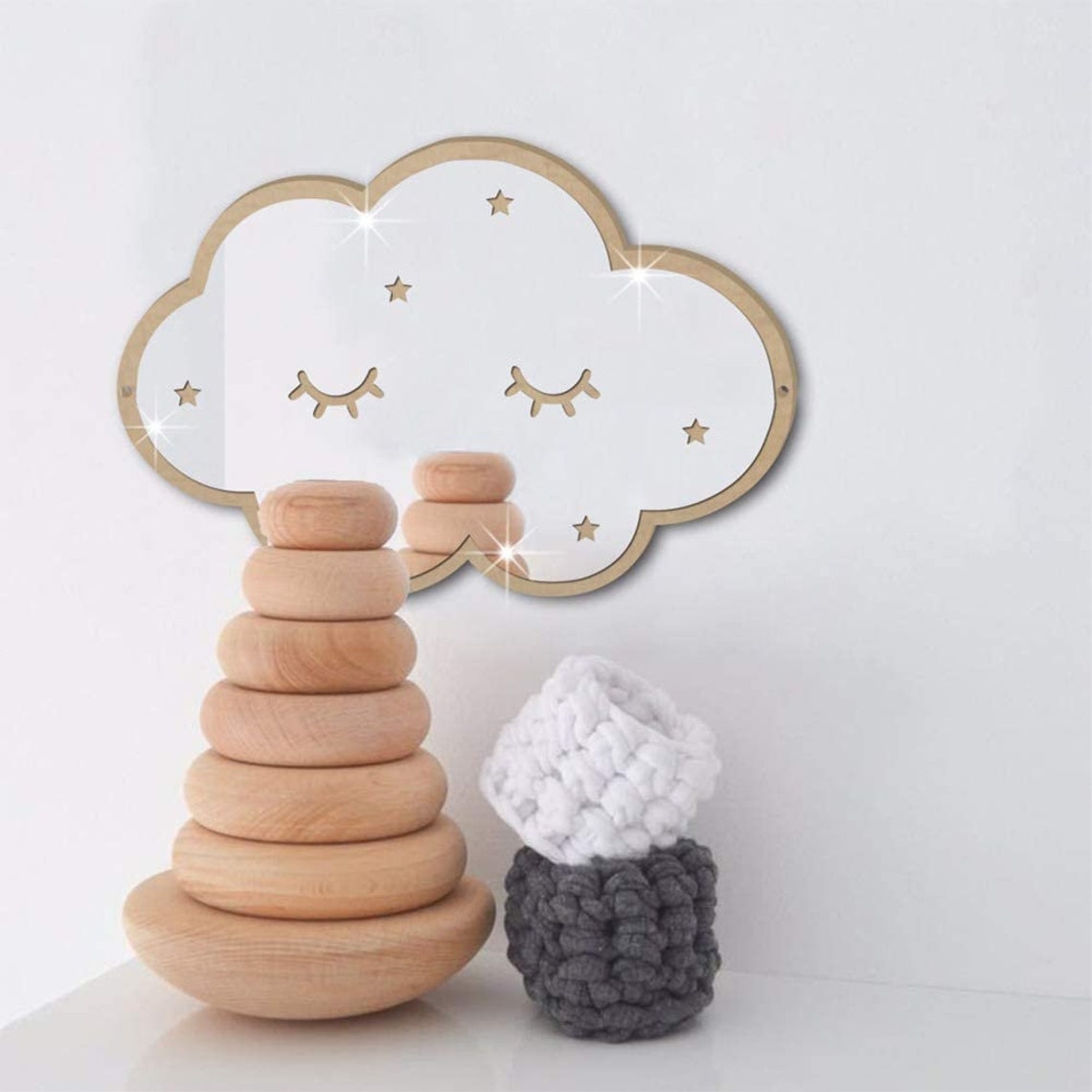 Acrylic Cloud Mirror Wall Decor for Baby Room Bedroom Mirror Etsy
