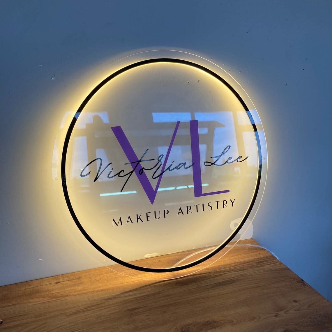 Colorful Business Neon Lights Logo Sign Acrylic Custom Logo Etsy