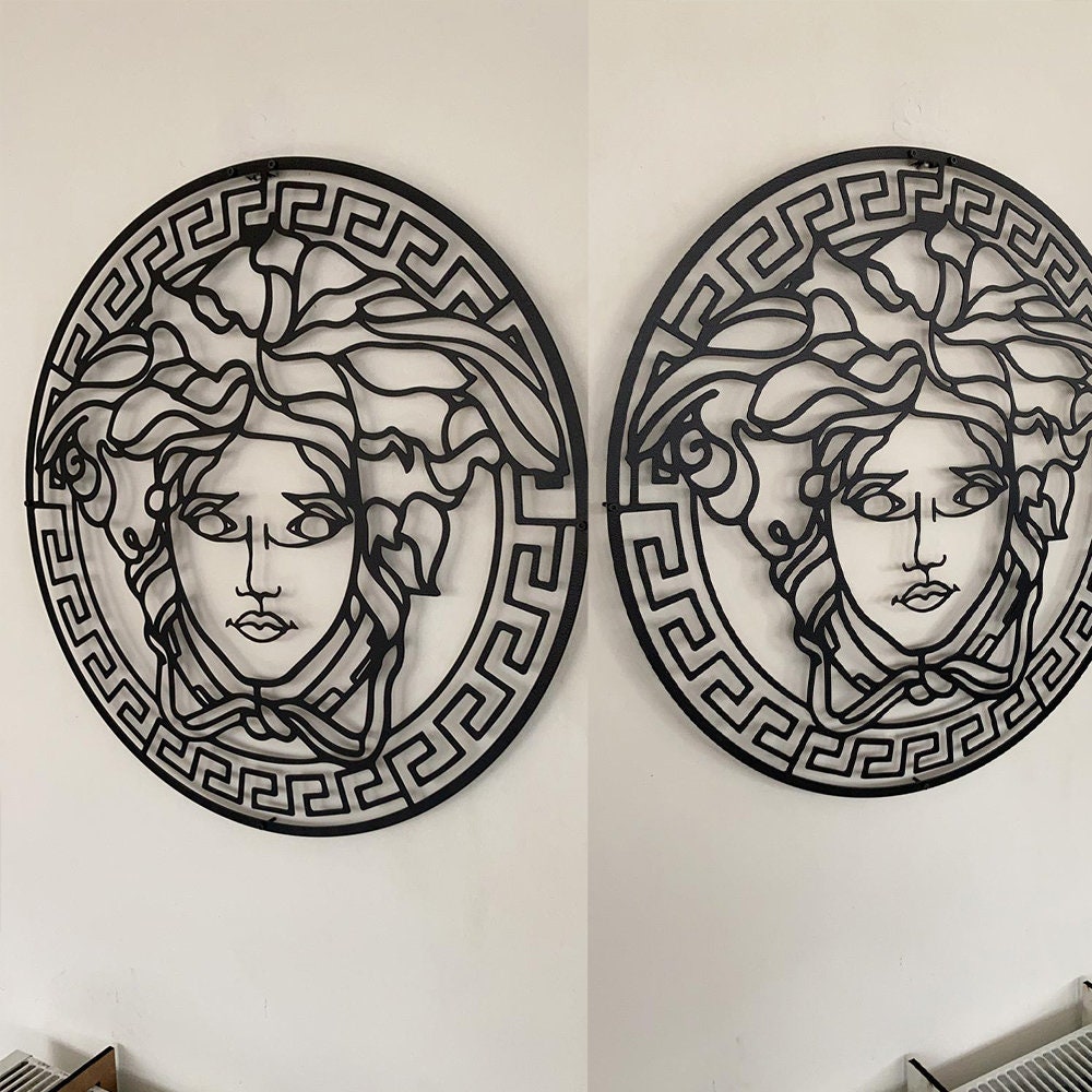 Medusa Greek Myth Metal Wall Art Metal Wall Decor Metal | Etsy