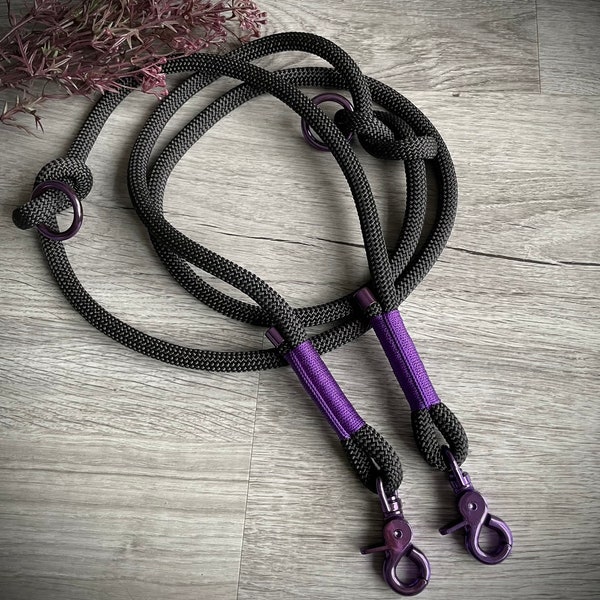 BoJaBu | Dog leash | Tauleine | Anthracite - Purple