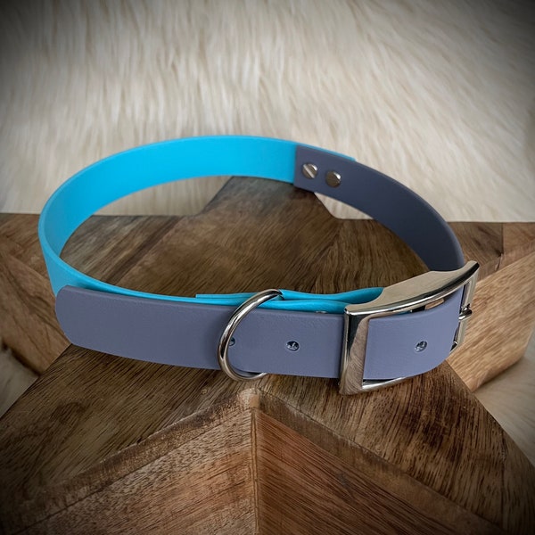 Collar dog made of biothane® in 25 mm wide and two-colored