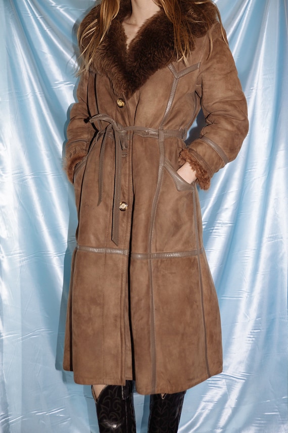 1970s Penny Lane Vintage long coat, light brown