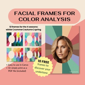 Color Analysis Kit 12 Season Color Palettes. DIY Swatches, Drapes, Cutouts.  digital Download 