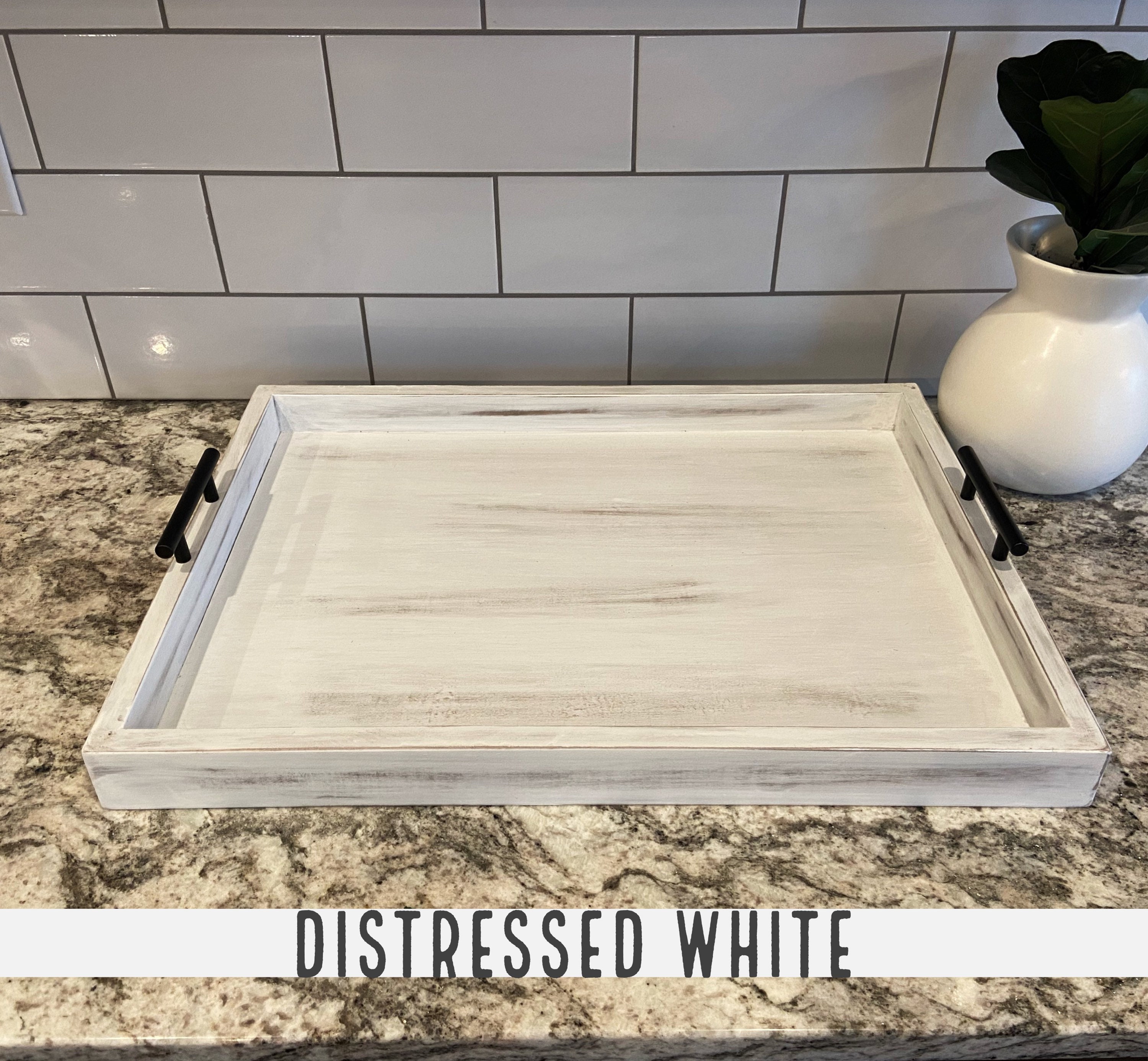 Oversized Wood Tray, Solid Wood Ottoman Tray, Serving Tray, Large Ott…