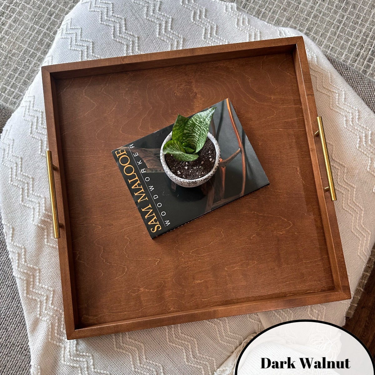 Wood Tray for XXL Ottoman High Quality, Best Seller, Handcrafted Square or Rectangle With Handles Furniture Serving Tray - Etsy