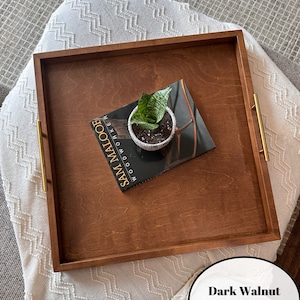 Handcrafted Hard Maple Ottoman Tray: Square or Rectangle with Handles