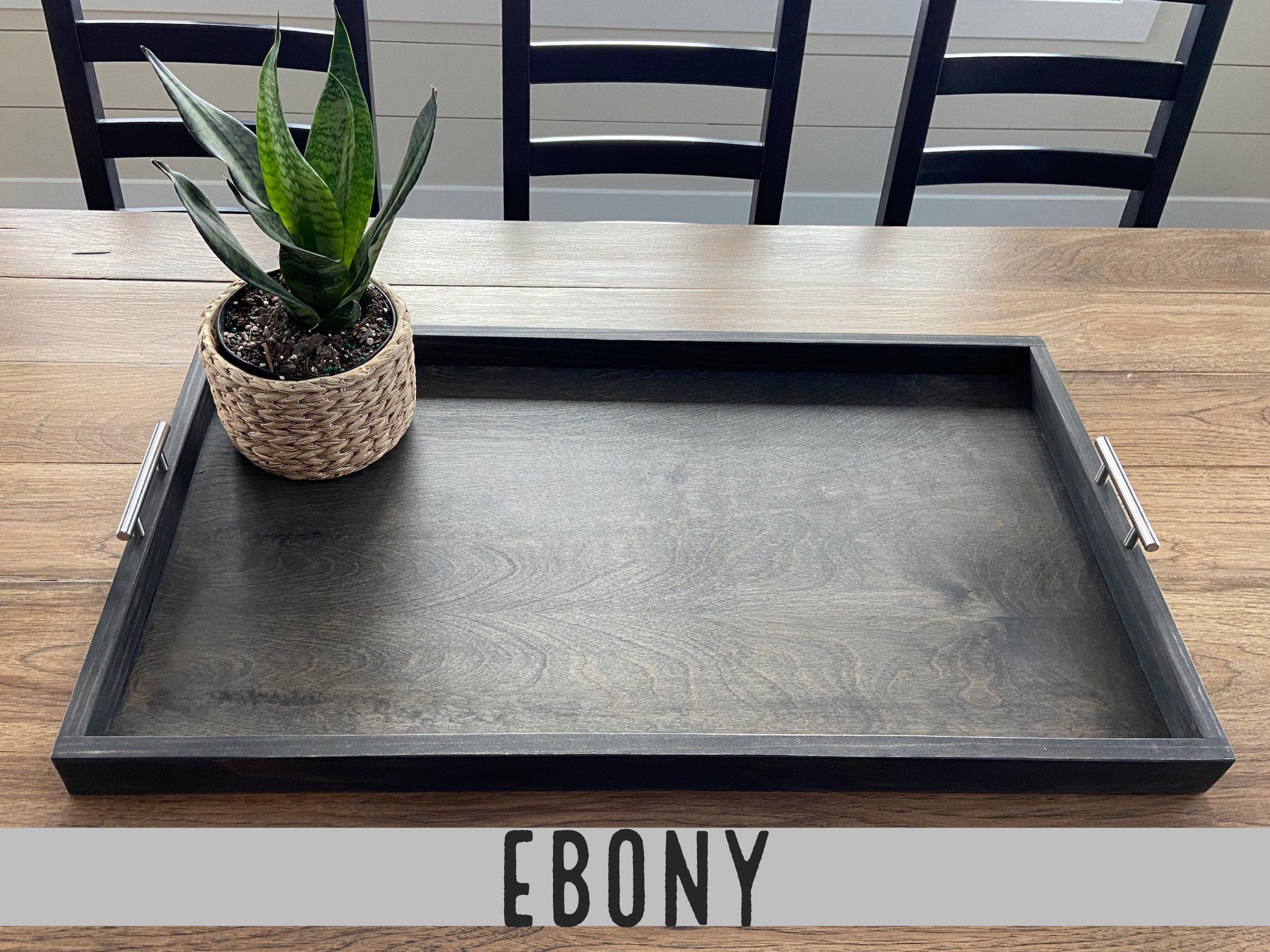Large square wooden tray for ottoman online