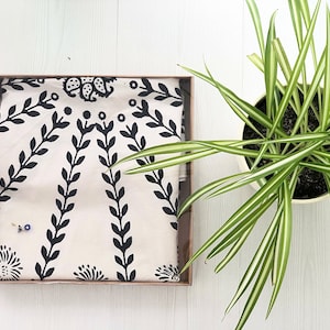 Floral Round Tablecloth: Turkish Hand Block Printed Cotton Table Cover (63'') image 5