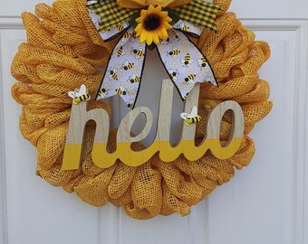 Hello Bee Wreath