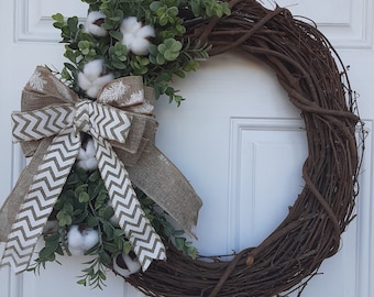 Couronne de vigne à charme rustique
