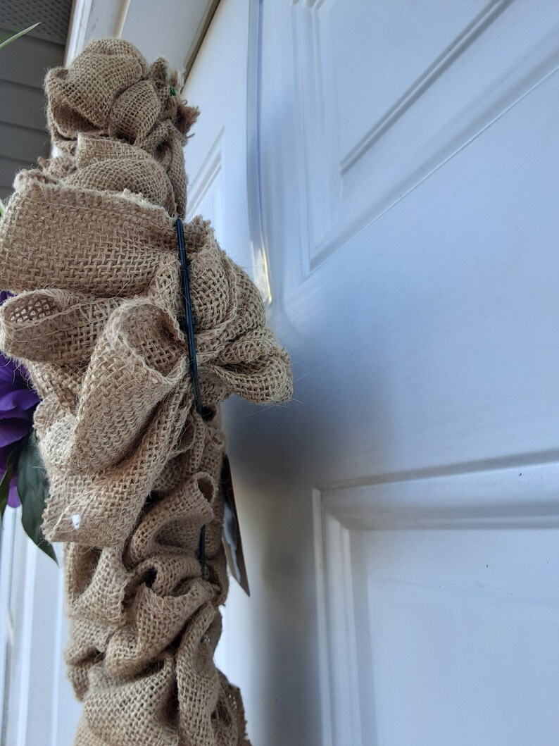 Burlap Cross Wreath image 2