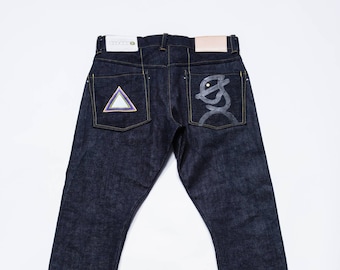 Layered Triangles 14oz Japanese Selvedge Denim Jeans