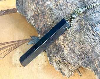 Ebony Piano Key Necklace, Christmas musician gift , antique jewelry, minimalist jewelry, vintage jewelry, pendant, black piano key