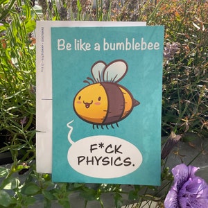 Witzige Postkarte Freche Hummel mit Spruch in A6