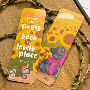 Sunflower field bookmark 52 x 148 mm