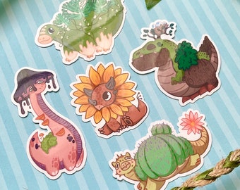 Plants Dinosaurs - Vinyl stickers individually or in a set