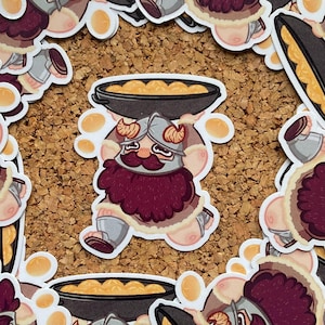 Senshi mit Brot aus Dungeon Meshi - Vinyl Sticker 45x50mm