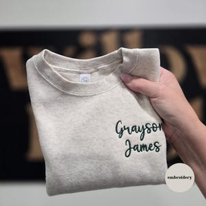 Sudadera personalizada bordada para niños pequeños, suéter para niños, regalo para nueva mamá para bebé, jersey personalizado para niños pequeños, futuro padre, regalo para baby shower